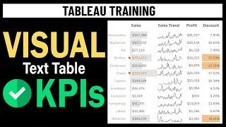 Tableau Tutorial -Improved Tables - KPIs, Conditional Formatting, Sparklines (Step-by-Step Tutorial)