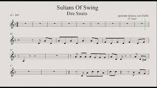SULTANS OF SWING:  (flauta, violín, oboe...) (partitura con playback)