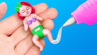 10 идей из термоклея для принцесс Дисней и миниатюрных малышей