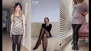 TikTok nylon pantyhose Girls Compilation #207