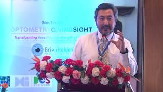 Dr. Kishore Raj Pradhan explaining about Refractive Surgery