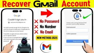 Gmail Account Recovery 2025 || Gmail Account Recovery ||Gmail Password Recovery Without Email/Number