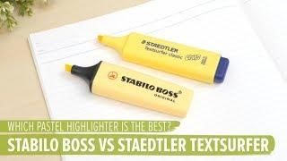 Which Pastel Highlighter is the Best? Stabilo Boss vs Staedtler Textsurfer