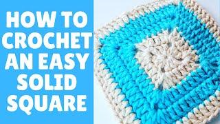 HOW TO CROCHET A SOLID GRANNY SQUARE WITH COLOR CHANGE BY RADCROCHET