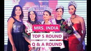 MRS. INDIA QUESTION & ANSWER ROUND  VLOG #33 : Mrs. India Beauty Queen Season 1Top 5