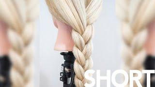 How To Braid Hair For Complete Beginners - 3 Strand Braid - Quick 2 Minute Basic Braid Hairstyle!