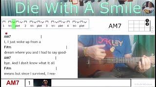 Learn 'Die With A Smile' on Ukulele – Chords, Lyrics & Strumming Patterns and Demo @TeacherBob