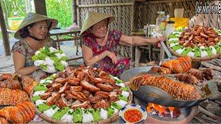 Giò Heo Chiên Giòn Da Cốm | Món Ngon Quê Nhà Chị Chồng và Em Dâu Cùng vào Bếp || Fried Pork Legs