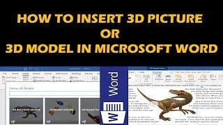 How to insert 3D Picture or 3D Model in Microsoft Word