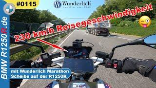 230 km/h Reisegeschwindigkeit? | BMW R1250R mit @WunderlichGmbH  Marathon-Scheibe | #motovlog 115