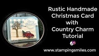 Rustic Handmade Christmas Card with Country Charm Tutorial