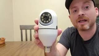 Smart Wireless Light Bulb Security Camera Unboxing Video