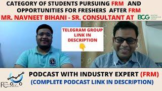 FRM | Opportunities For Freshers After FRM |Category Of Students Pursuing FRM |FRM Course|FRM Part 1