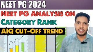 Neet pg 2024 category rank comparison/ neet pg category rank 2024 / neet pg cut off 2024 trend