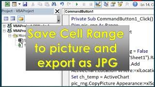 Excel VBA to Export Range as Image - VBA Coding to Export Image