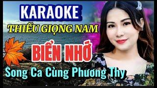 Biển Nhớ - Karaoke Thiếu Giọng Nam - Song Ca Cùng Phương Thy - Nhạc Sống Thái Tài