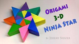 8-Pointed 3-D Non-Transforming Ninja Star - Modular Origami