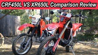 CRF450l vs XR650l Price and Feature Comparison