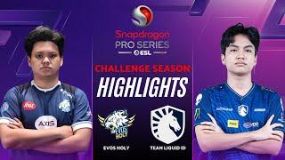 EVOS HOLY vs TEAM LIQUID ID HIGHLIGHTS | ESL SNAPDRAGON CHALLENGE SEASON EVOS vs TLID