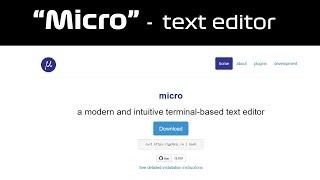 Micro Terminal based text editor tutorial | A replacement for Vi or Nano ?