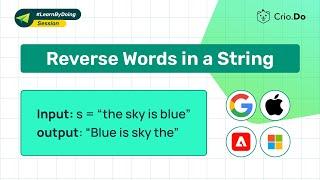 Reverse Words in a String | Java | Master DSA Interview Questions