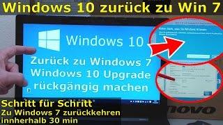 Windows 10 zurück zu Windows 7 - Update rückgängig machen - Downgrade - windows.old