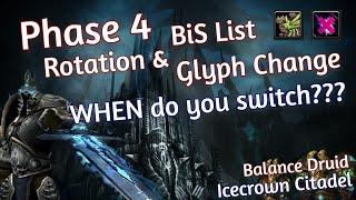 Phase 4 Balance Druid BiS List, Rotation & Glyph changes | WotLK Classic Boomie P4 Icecrown Citadel