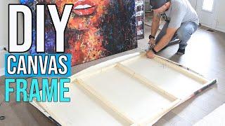 How to Make a Wood Frame and Stretch a Canvas Painting (DIY)