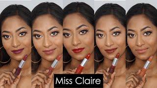 Miss Claire Mega matte lipsticks Swatches  | Rs.250 |