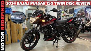 All New Bajaj Pulsar 150 Twin Disc 2024 Model Detailed Review | Bluetooth Meter & New Graphics.