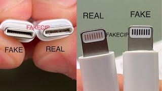 Fake vs Real Cable USB - C Lightning For iPhone iPad Apple