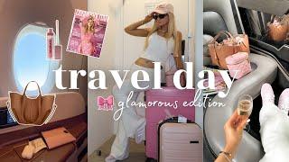 travel routine / what's in my airport bag / glamorous travel hacks + more
