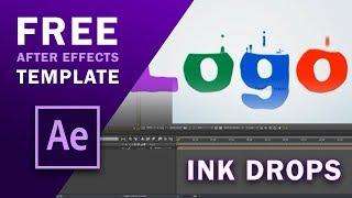 Free After Effects Template Tutorial : Ink Drops Logo reveal