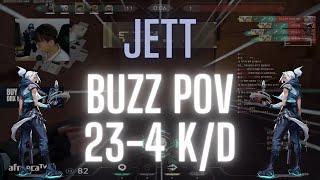 DRX BuZz POV Jett on Ascent 23-4 K/D (VALORANT Pro POV)