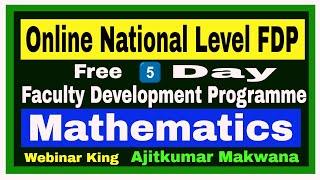 Free Online Faculty Development Program (FDP) | Mathematics