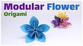 modular origami flower instruction | origami flower