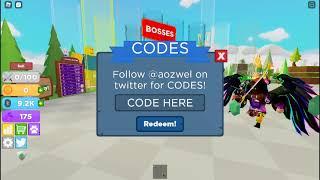 Roblox Working codes (OP) In Roblox Boss Fighting Simulator..