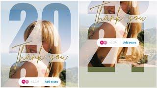 How to get Thank you 2024 template on Instagram | Thank you 2024 add yours Instagram template