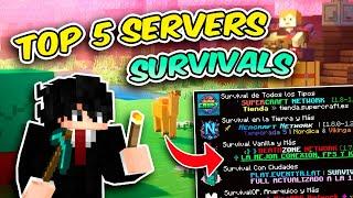 THE 5 BEST SURVIVAL SERVERS IN 2024  JAVA AND BEDROCK/PE  Minecraft No Premium 1.8 - 1.20.3