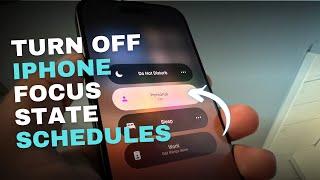 iPhone Automatically Sets to "Personal Focus" - How to Turn Off All Focus States