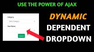 Dynamic dependent dropdown using Ajax with PHP and MySQL | Populate dropdown using jQuery Ajax