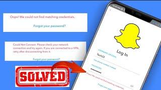 Oops! we Could not find matching credentials on Snapchat account (quick fix)