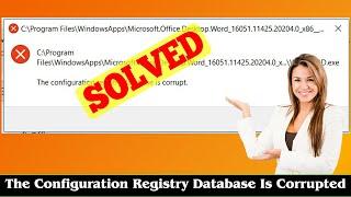 [SOLVED] The Configuration Registry Database Is Corrupted
