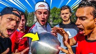 EXTREME FUßBRUCH FUßBALL CHALLENGE MIT METALL-BALL!