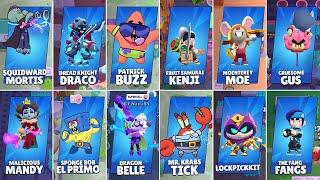 ALL NEW SKINS  WINNING ANIMATIONS | Brawl Stars #spongebob