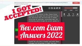 Rev Transcription Test Answers 2022 || How To Pass Rev Transcription Audio Test Answers 2022