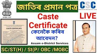 Caste certificate apply online|| csc solution || mission bhumiputra caste certificate apply online