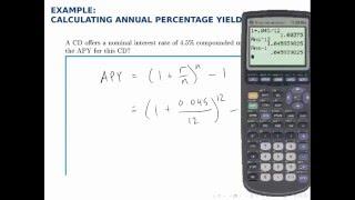Finance Example: Calculating APY with Formula