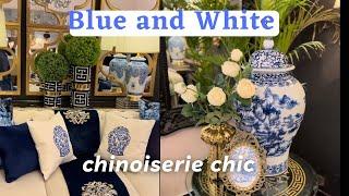 Blue and White Chinoiserie Chic | How to Decorate with Blue and White Chinoiserie | Livingroom