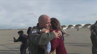 Navy Pilots reunite with family after five month deployment